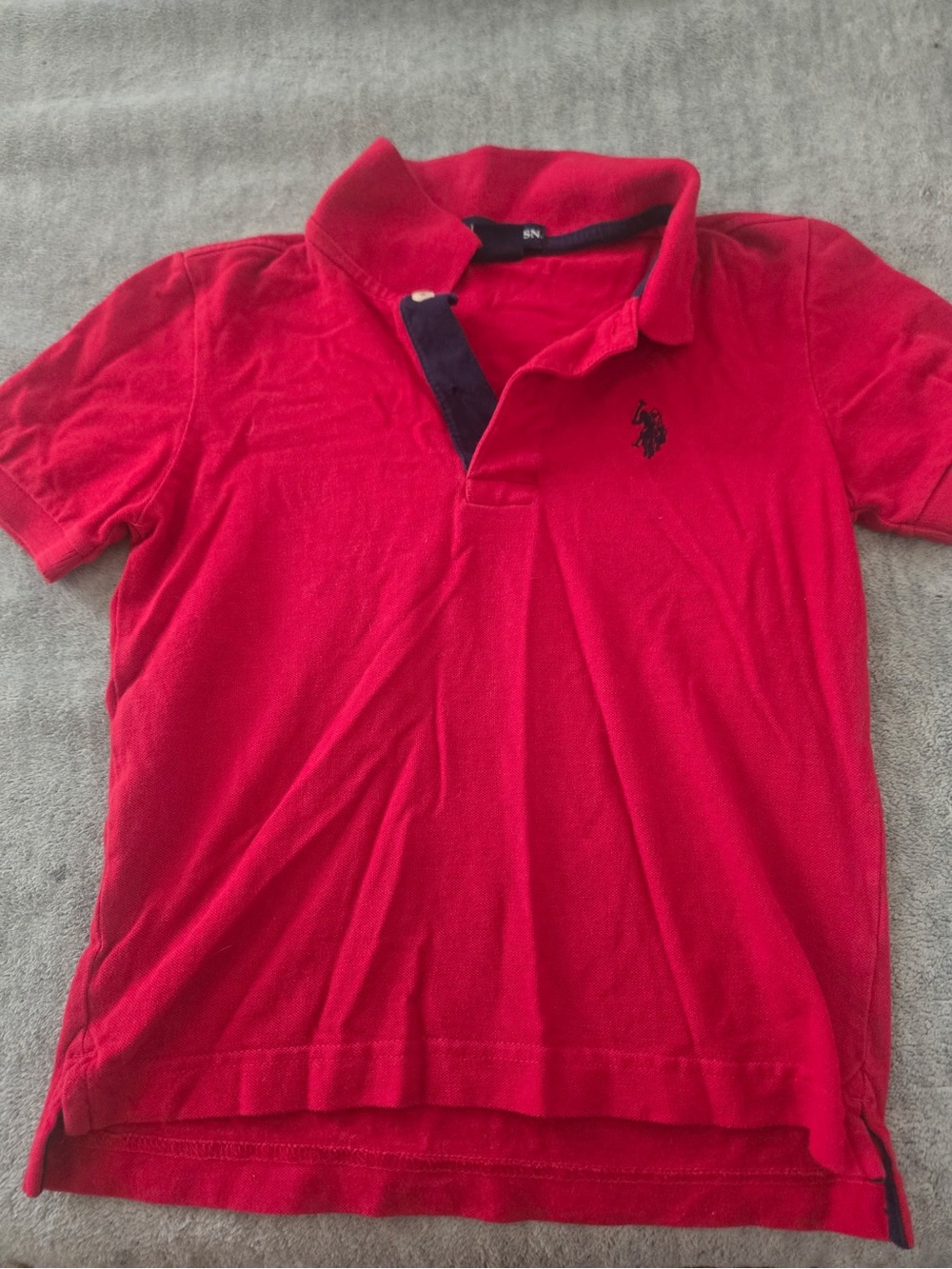 U.S. Polo Assn. Bright Red Short Sleeve Polo